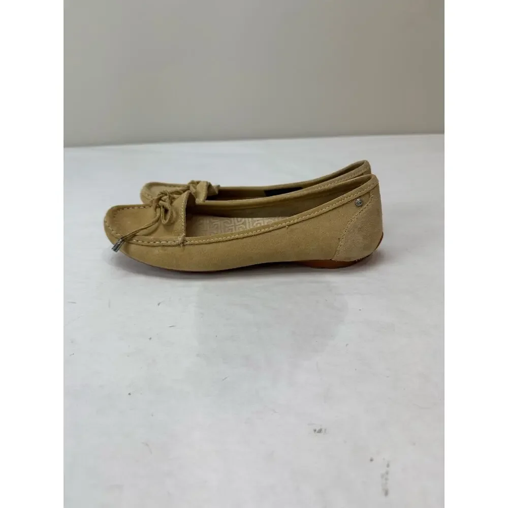 Rockport Smart Loafter Suede Tan Beige Washable Footwear Women's Size 6.5